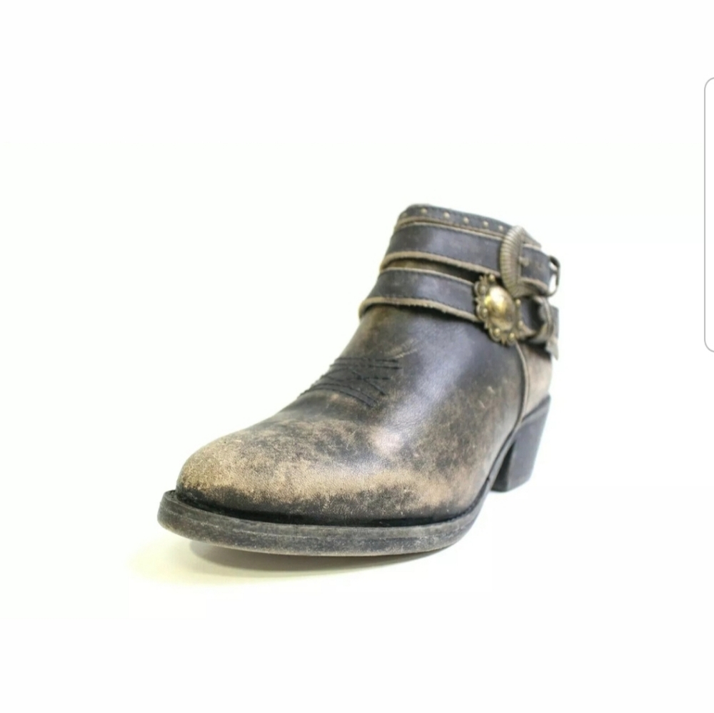 Corral distressed booties boots cowboy western